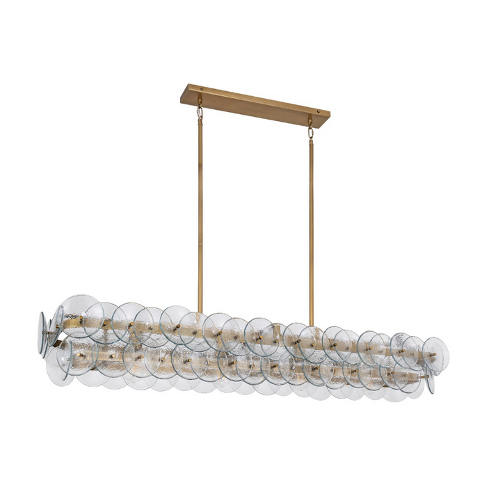 Maxim 21826 Loren 5-lt 54" Linear Pendant - Weathered Brass/Textured Clear Glass