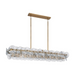 Maxim 21826 Loren 5-lt 54" Linear Pendant - Weathered Brass/Textured Clear Glass