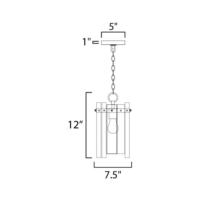 Maxim 21831 Warren 1-lt 8" Pendant