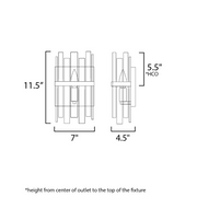 Maxim 21839 Warren 1-lt 12" Tall Wall Sconce