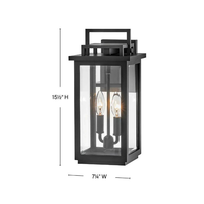 Hinkley 22110 Winthorpe 2-lt 16" Tall LED Outdoor Wall Mount Lantern