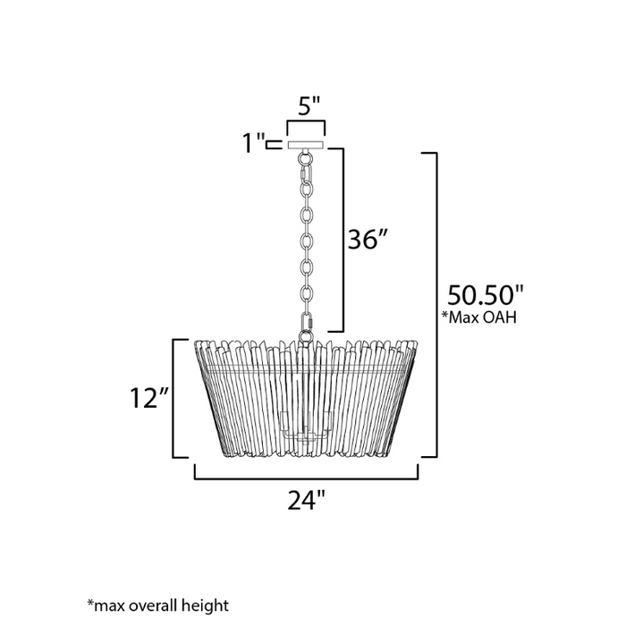 Maxim 22424 Baywood 4-lt 24" Chandelier