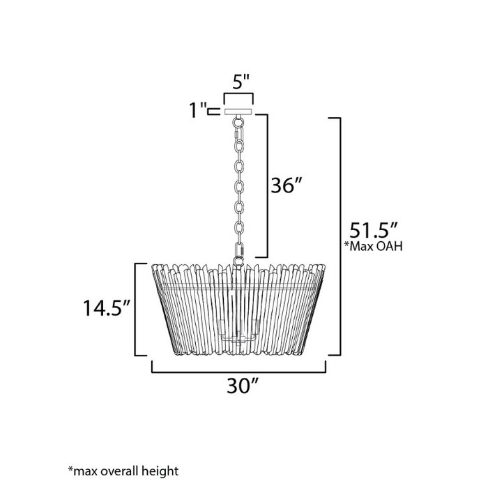 Maxim 22426 Baywood 5-lt 30" Chandelier