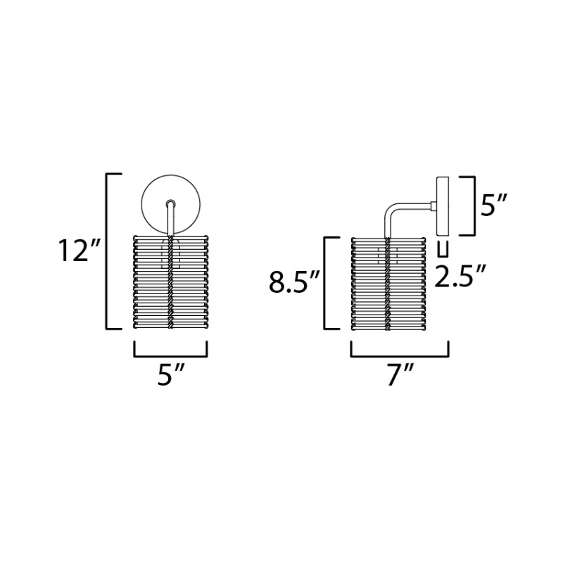 Maxim 22440 Vannerie 1-lt 13" Tall Wall Sconce