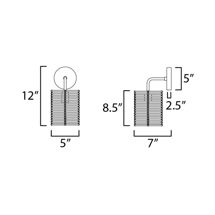 Maxim 22440 Vannerie 1-lt 13" Tall Wall Sconce