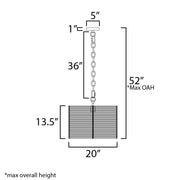 Maxim 22445 Vannerie 4-lt 20" Pendant