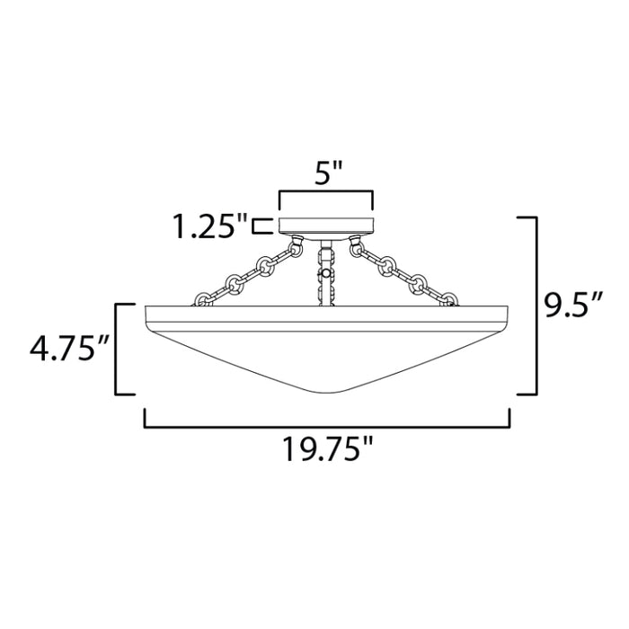 Maxim 22450 Artemis 3-lt 20" Flush Mount