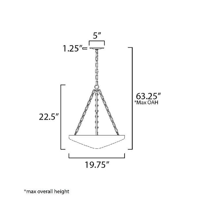 Maxim 22454 Artemis 4-lt 20" Pendant