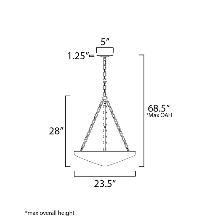 Maxim 22456 Artemis 6-lt 24" Pendant