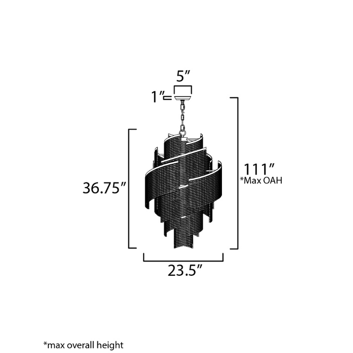 Maxim 22467 Fontaine 7-lt 24" Chandelier