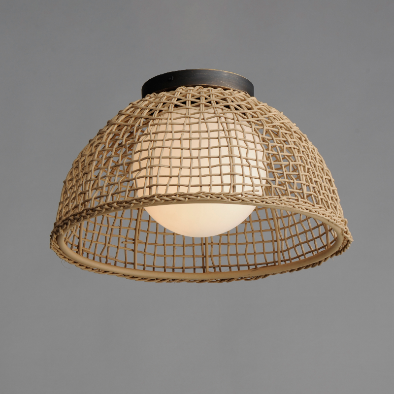 Maxim 22470 Cestino 1-lt 16" Flush Mount - Antique Bronze