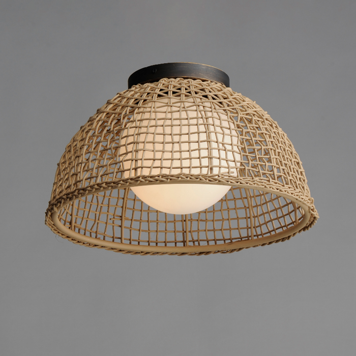 Maxim 22470 Cestino 1-lt 16" Flush Mount - Antique Bronze