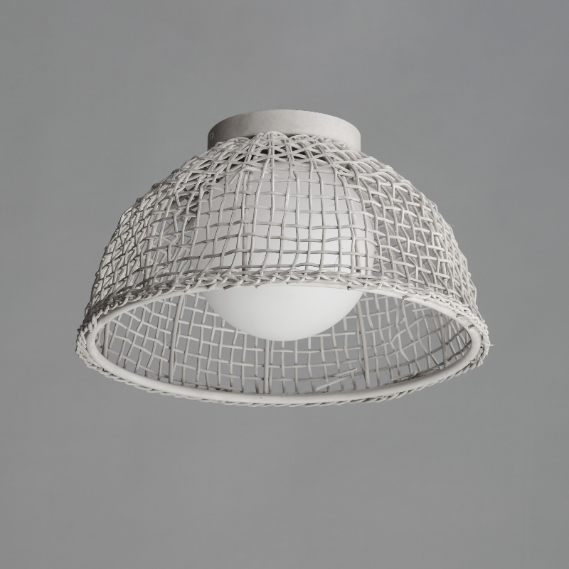 Maxim 22470 Cestino 1-lt 16" Flush Mount - Weathered White