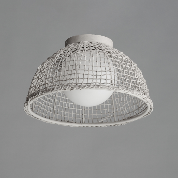 Maxim 22470 Cestino 1-lt 16" Flush Mount - Weathered White
