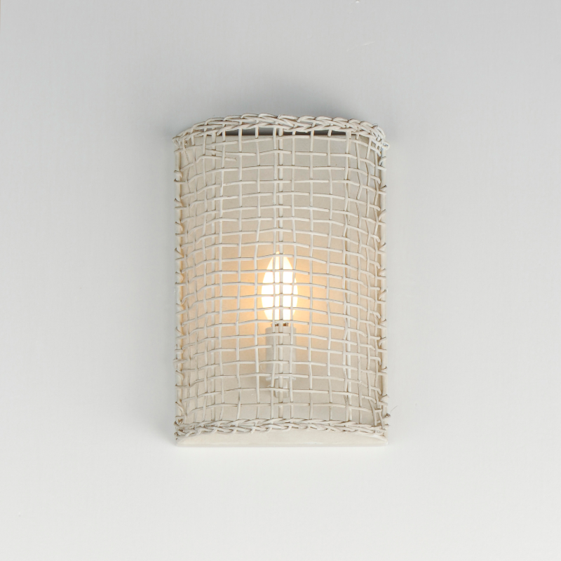 Maxim 22471 Cestino 1-lt 12" Tall Wall Sconce - Weathered White