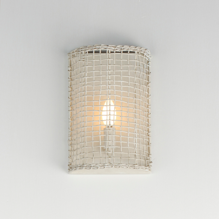 Maxim 22471 Cestino 1-lt 12" Tall Wall Sconce - Weathered White