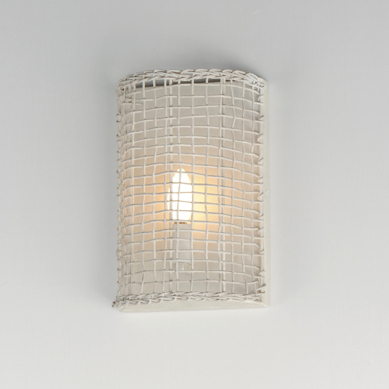 Maxim 22471 Cestino 1-lt 12" Tall Wall Sconce - Weathered White