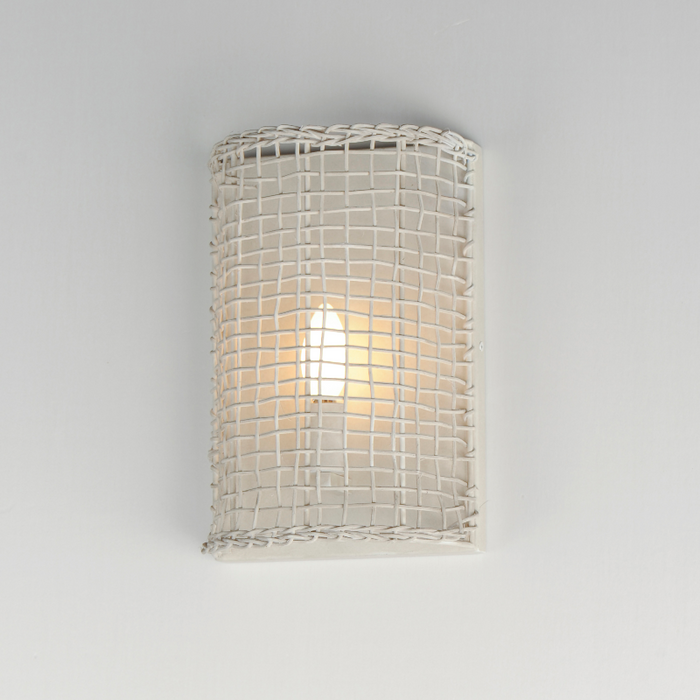 Maxim 22471 Cestino 1-lt 12" Tall Wall Sconce - Weathered White