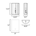 Maxim 22471 Cestino 1-lt 12" Tall Wall Sconce