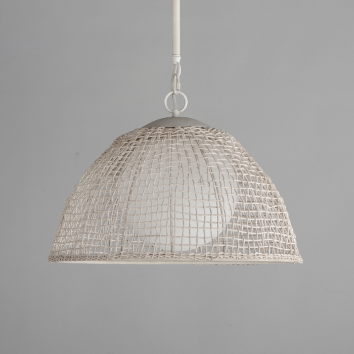 Maxim 22472 Cestino 1-lt 21" Pendant - Weathered White