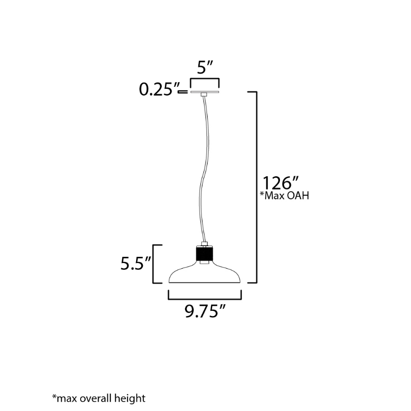 Maxim 22492 Bingham 1-lt 10" Pendant