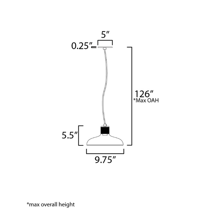 Maxim 22492 Bingham 1-lt 10" Pendant