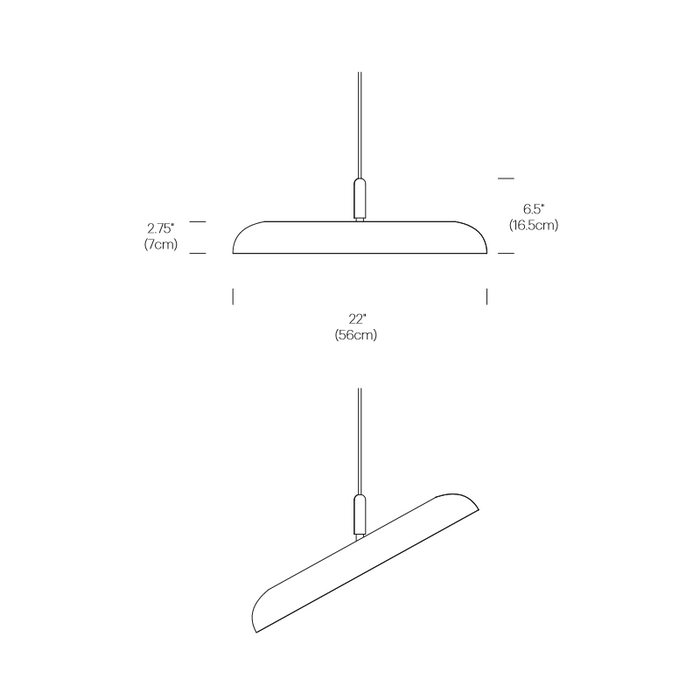 Pablo Designs Nivél 22" LED Pendant
