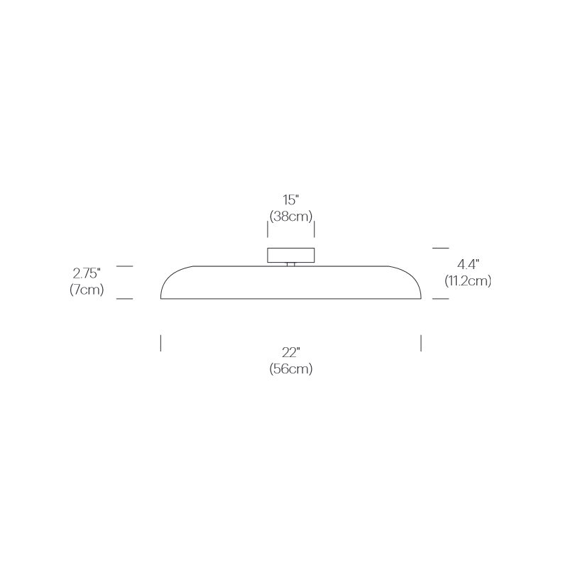 Pablo Designs Nivél 22" LED Flush Mount