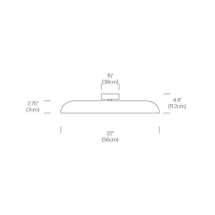 Pablo Designs Nivél 22" LED Flush Mount