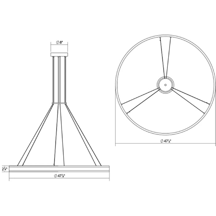 Sonneman 2307 Double Corona 48" LED Ring Pendant