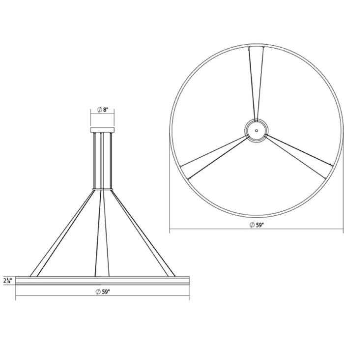 Sonneman 2309 Double Corona 59" LED Ring Pendant