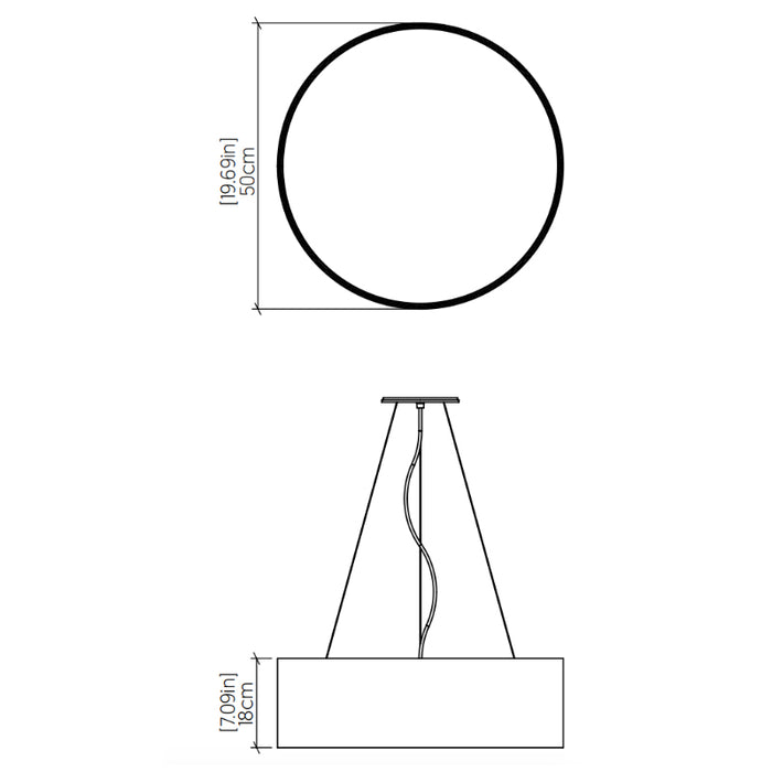 Accord 231 Cylindrical 3-lt 20" LED Pendant