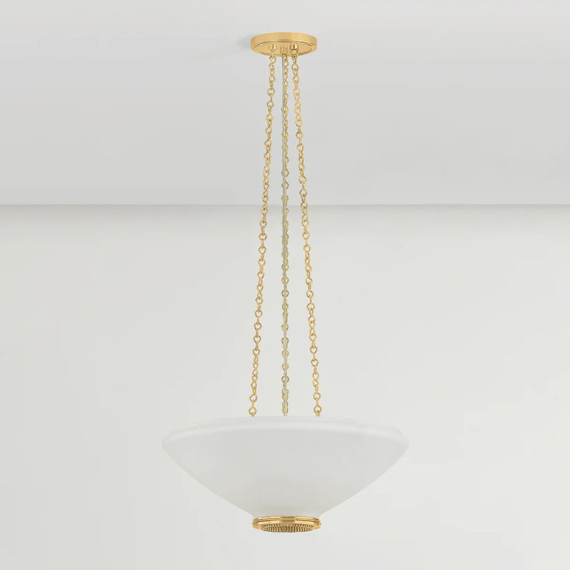 Hudson Valley 2317 Awosting 3-lt 17" Pendant - Aged Brass