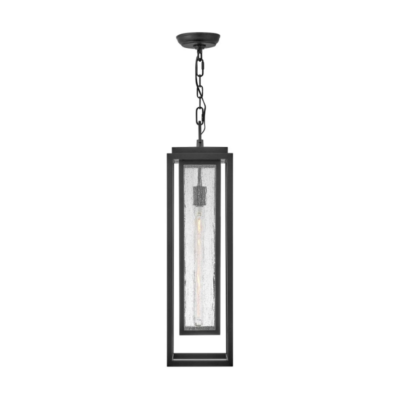 Hinkley 1006 Republic 1-lt 9" LED Hanging Lantern - Black