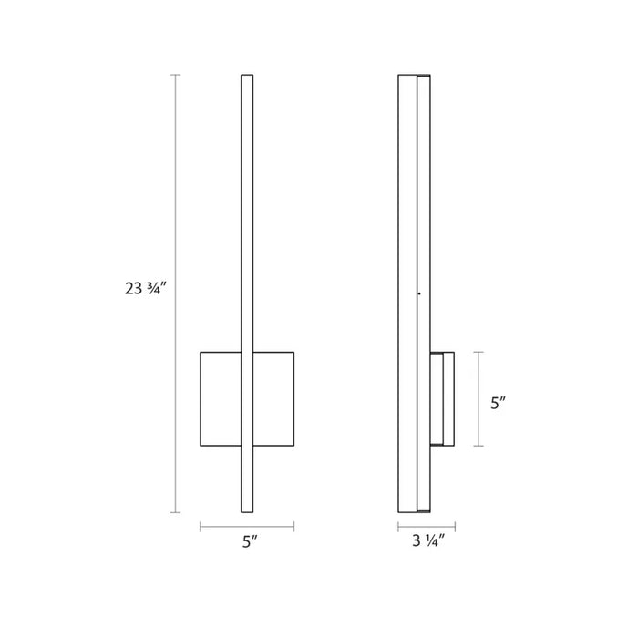 Sonneman 2340 Stiletto 24" Tall LED Wall Sconce/Bath Bar