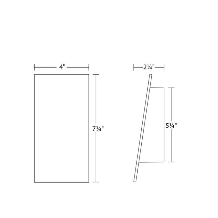 Sonneman 2361 Angled Plane Narrow Downlight 8" Tall LED Sconce