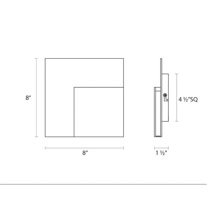 Sonneman 2369 Corner Eclipse 1-lt 8" LED Sconce