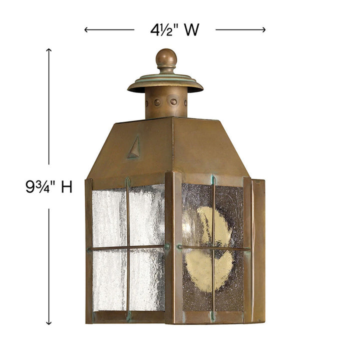 Hinkley 2376 Nantucket 1-lt 10" Tall LED Outdoor Wall Light