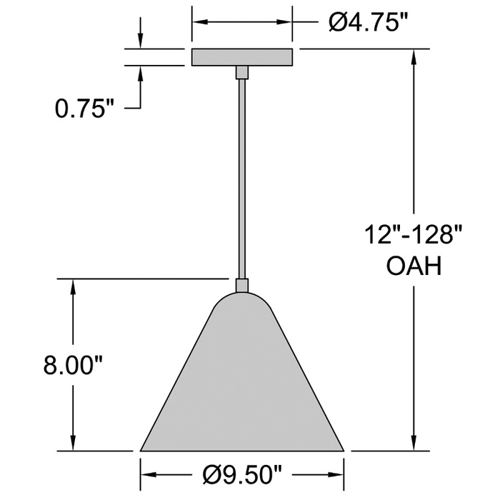 Access 23780 Ford 1-lt 10" LED Pendant