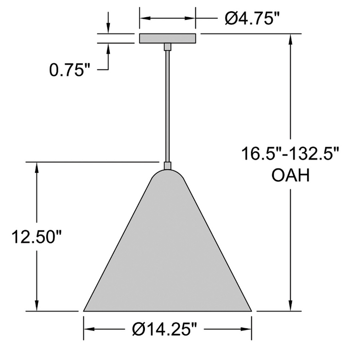 Access 23781 Ford 1-lt 14" LED Pendant