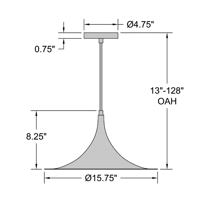 Access 23784 Costa 1-lt 16" LED Pendant