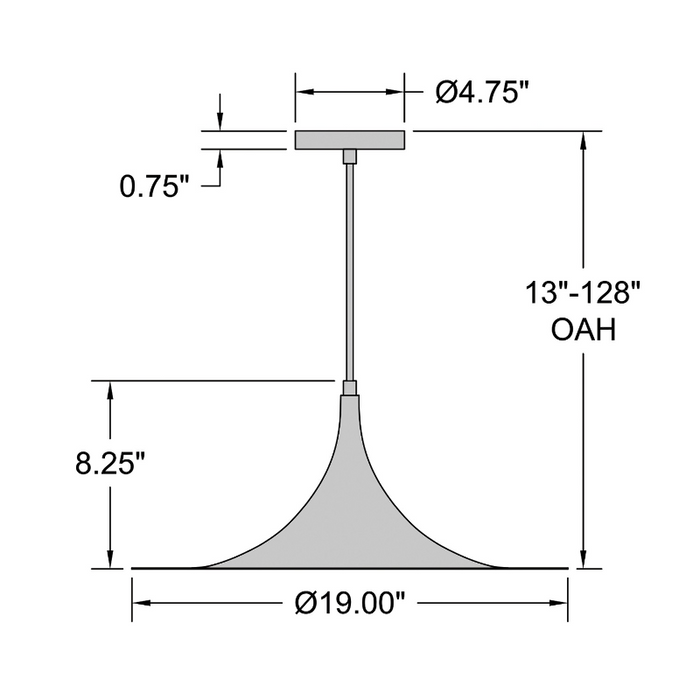 Access 23785 Costa 1-lt 19" LED Pendant