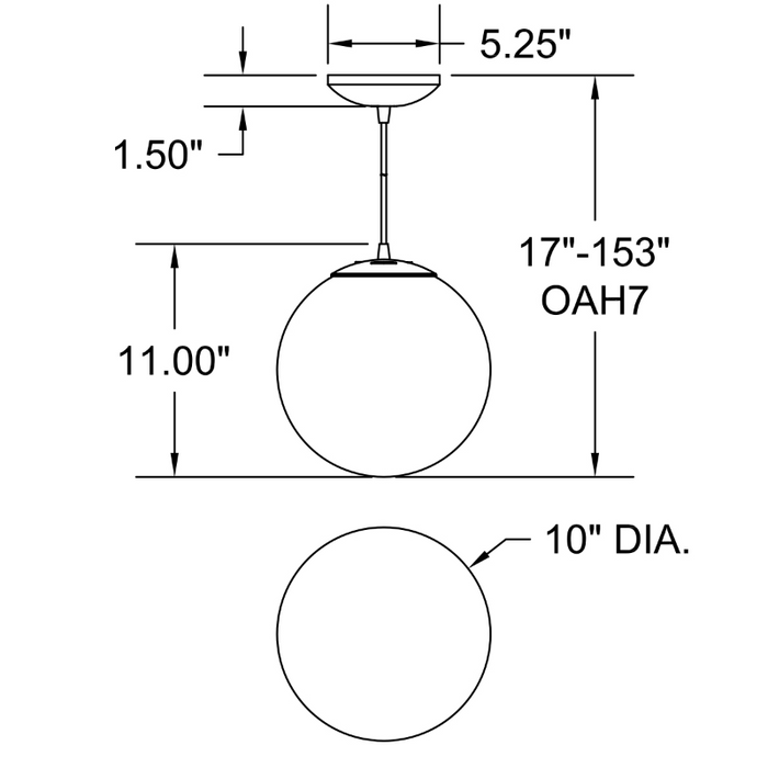 Access 23941 Pearl 1-lt 10" Pendant