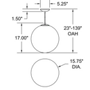 Access 23944 Pearl 1-lt 16" Pendant