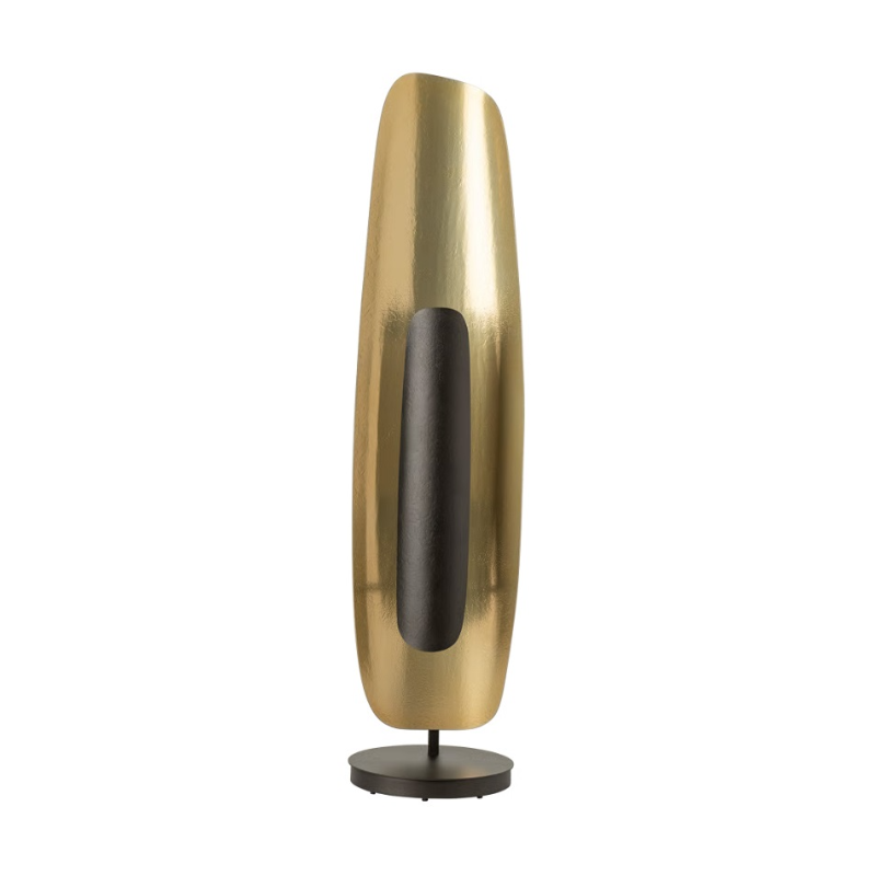 Hubbardton Forge 241201 Shield 1-lt 50" Tall LED Short Floor Lamp - Oil Rubbed Bronze/Modern Brass