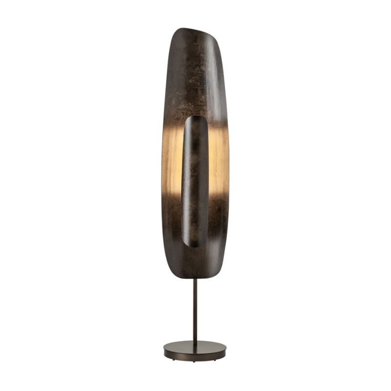 Hubbardton Forge 241202 Shield 1-lt 60" Tall LED Medium Floor Lamp - Dark Smoke/Dark Smoke