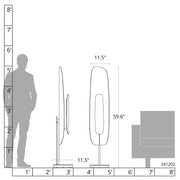 Hubbardton Forge 241202 Shield 1-lt 60" Tall LED Medium Floor Lamp