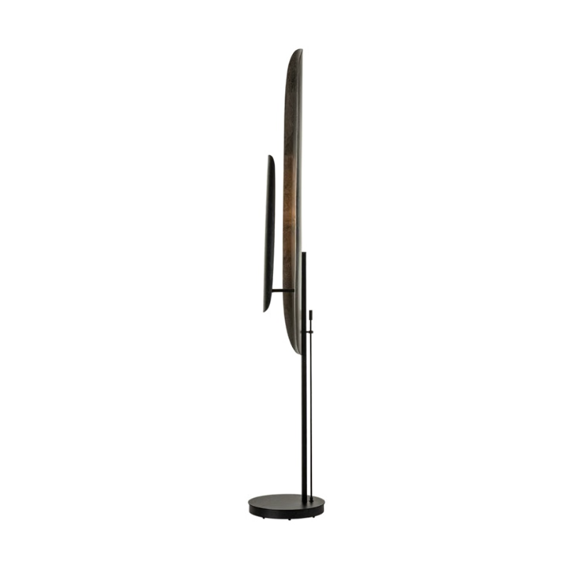 Hubbardton Forge 241203 Shield 1-lt 70" Tall LED Floor Lamp - Black/Clear Steel