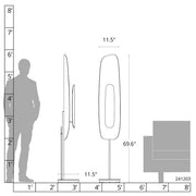 Hubbardton Forge 241203 Shield 1-lt 70" Tall LED Floor Lamp