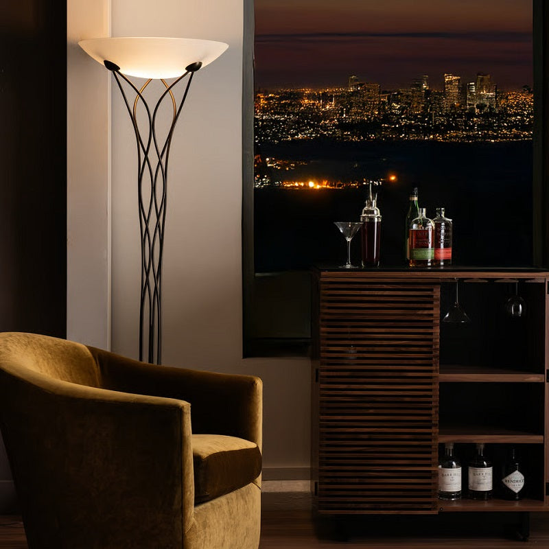 Hubbardton Forge 241204 Lattice 3-lt 74" Tall Torchiere